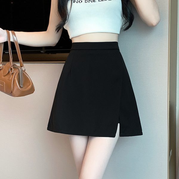 Black irregular skirt